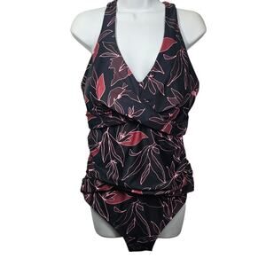 Eddie Bauer Ruched Shaping One Piece Swimsuit Size XXL0